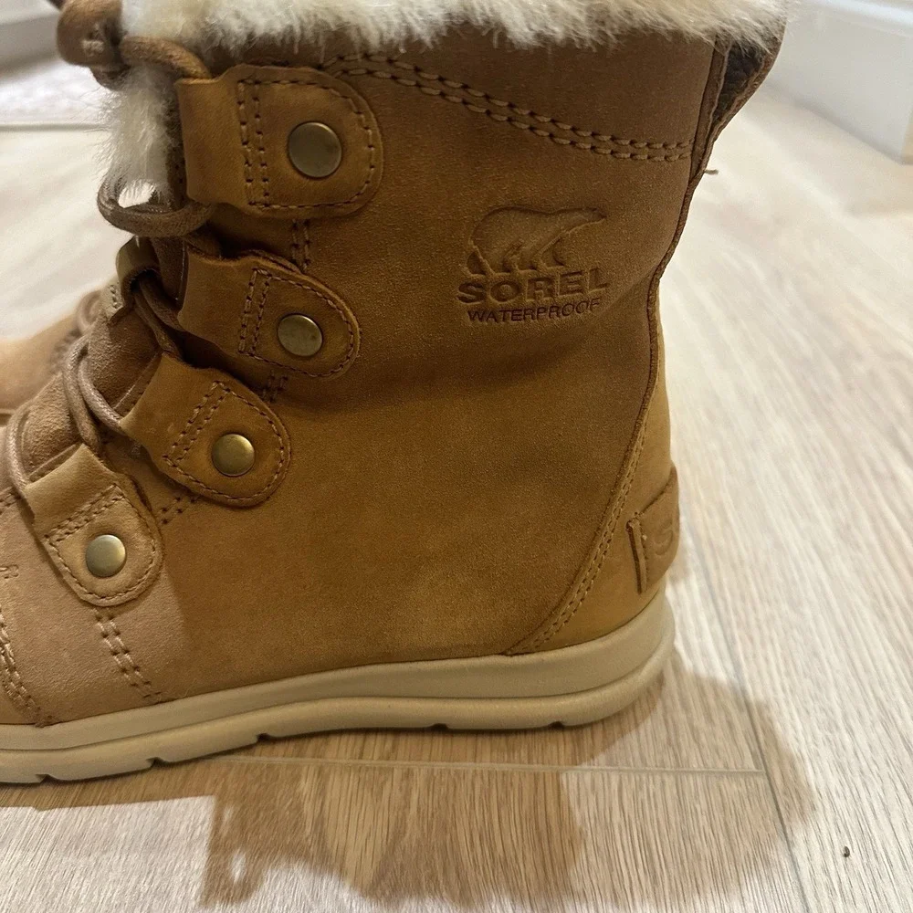 RTLS $160 SOREL EXPLORER WOMENS LEATHER SHERLING WINTER BOOTS‎ SZ 6.5